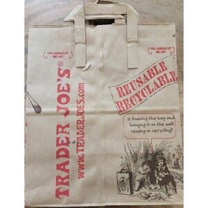 Lot of 50x Trader Joes Brown Paper Reusable Shopping Grocery Bags w/ Handles